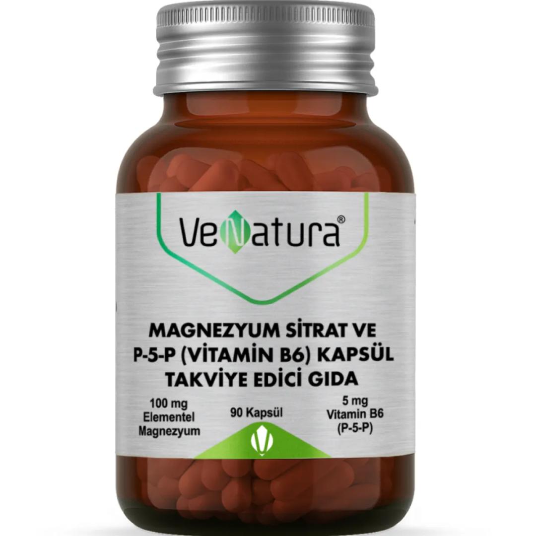 VeNatura Magnezyum Sitrat ve P5P (Vitamin B6) 90 Tablet