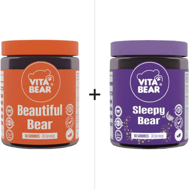 Vita Bear Sleepy Bear 60 Gummy & Beautiful Bear 60 Gummy