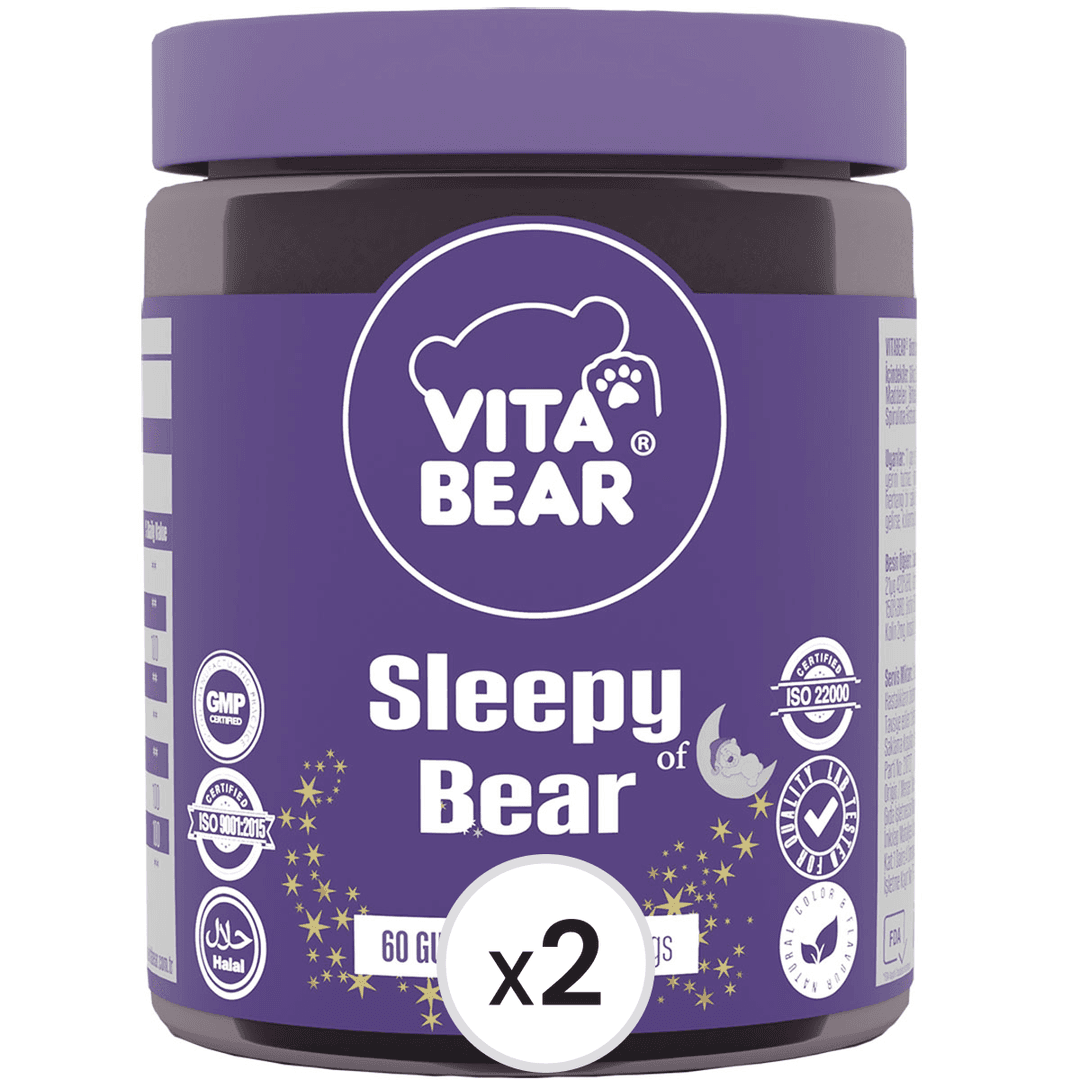 Vita Bear Sleepy Bear Uyku Düzenleyici Vitamin 60 Adet 2'li Paket