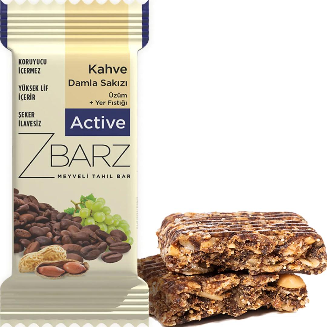 Zbarz Active Kahve Damla Sakızı Tahıl Bar 35 g