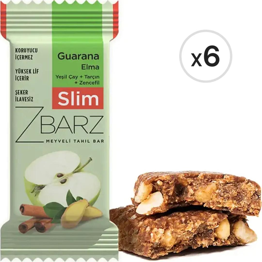 Zbarz Slim Guarana Elma Tahıl Bar 35 g 6'lı Paket