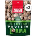 Züber Hi Protein Lokma Vegan Fıstık Ezmeli 84 g 3'lü Paket