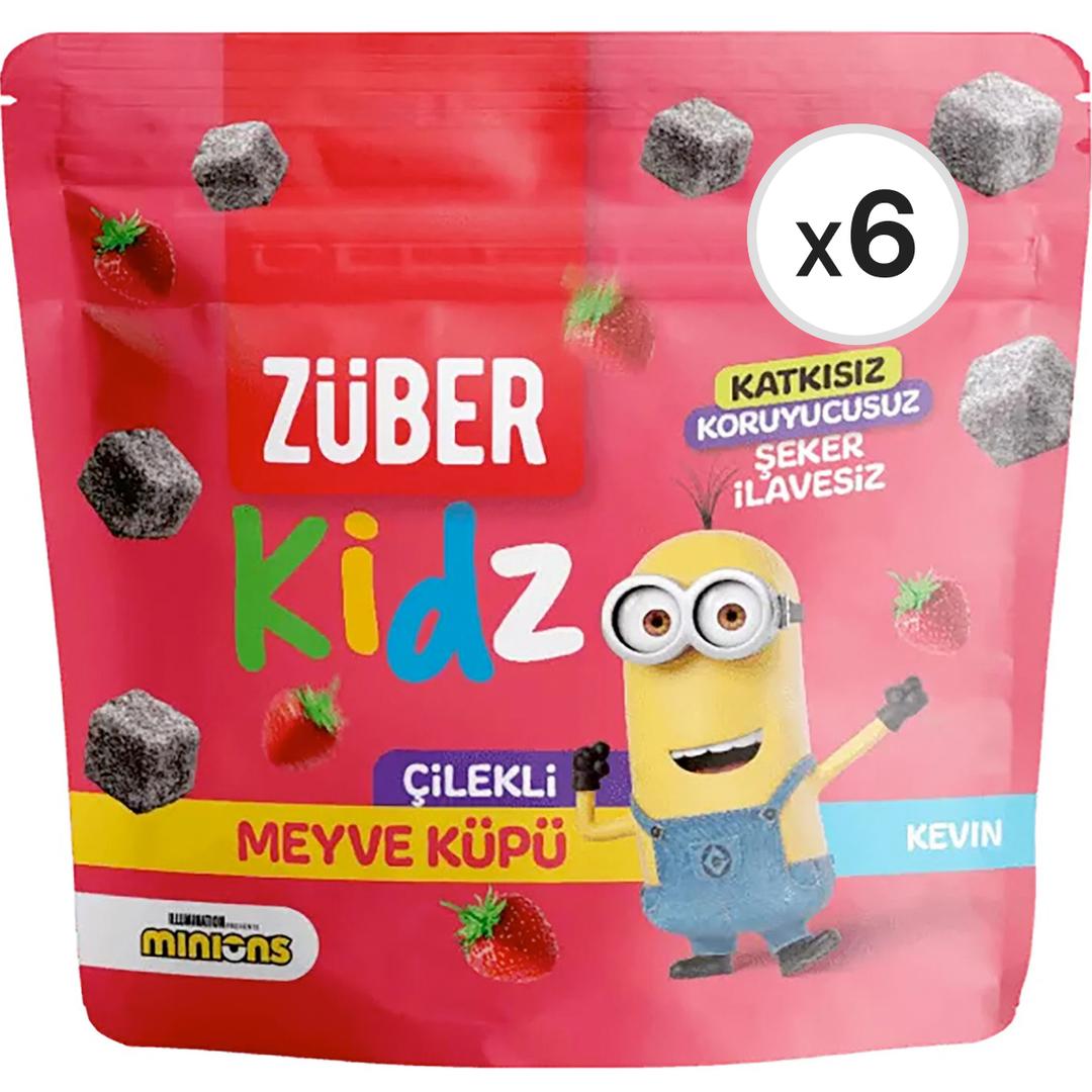 Züber Kidz Çilekli Meyve Küpü 49 g 6'lı Paket