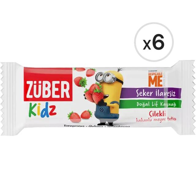 Züber Kidz Çilekli ve Kakaolu Meyve Bar 30 g 6'lı Paket