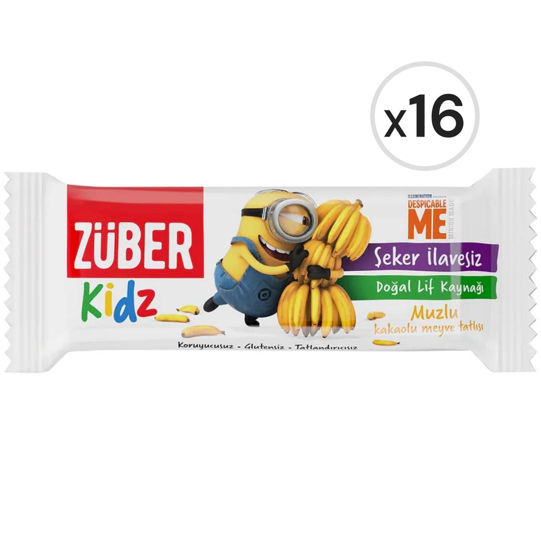 Züber Kidz Muzlu ve Kakaolu Meyve Bar 30 g 16'lı Paket